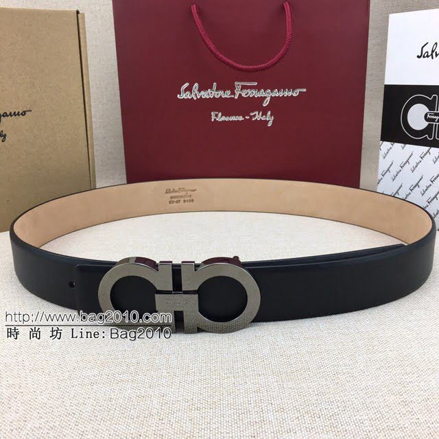 菲拉格慕男士皮帶 Ferragamo牛皮磨砂扣腰帶  jjp1739